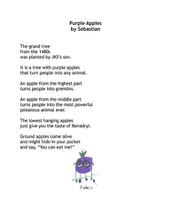 Purple Apples by Sebastian, age 7